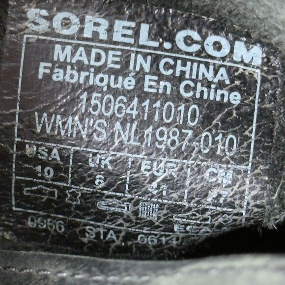 Sorel Joan Of Arctic Wedge II Boots Womens 10 Lace Up Bootie NL3018-010 Black - Picture 11 of 12